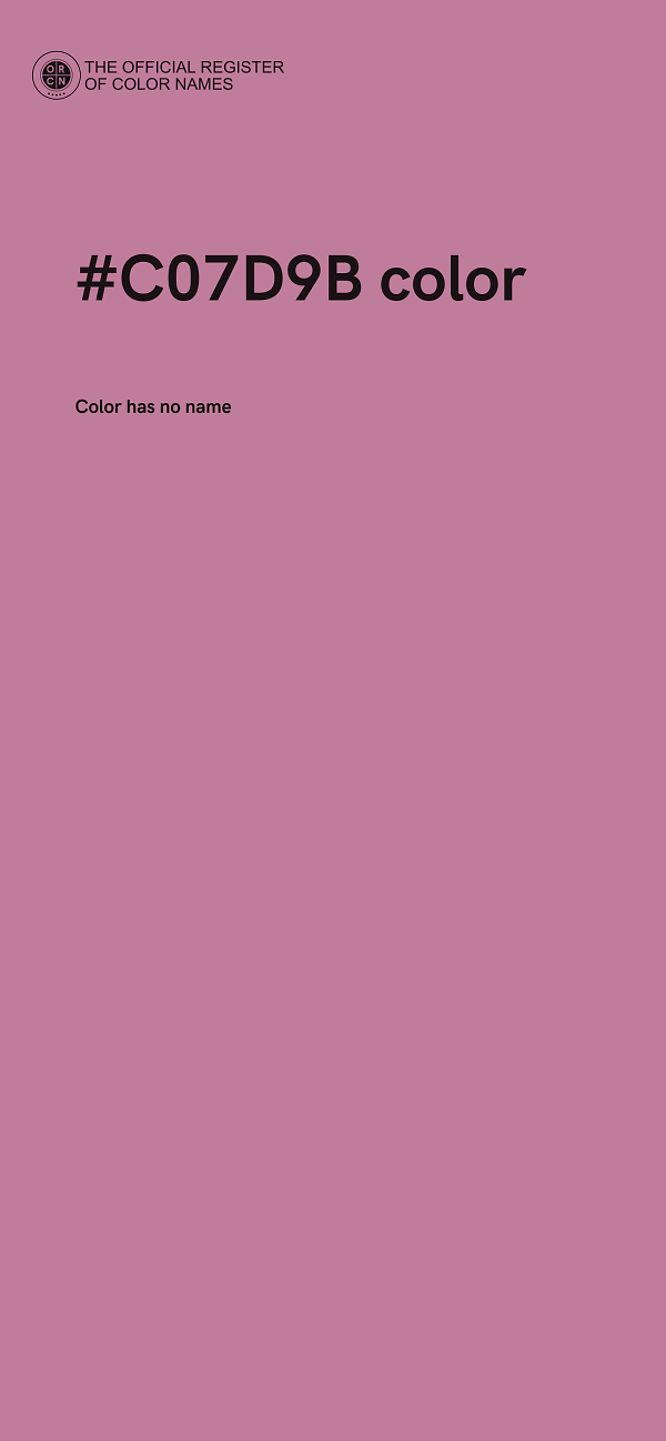 #C07D9B color image
