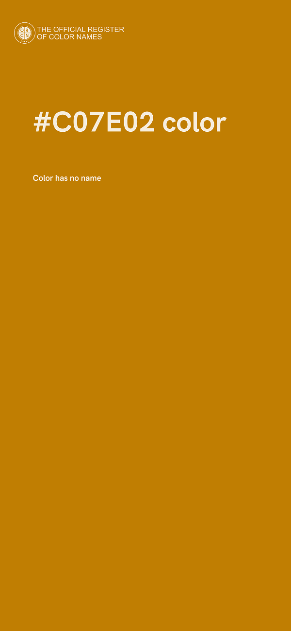 #C07E02 color image