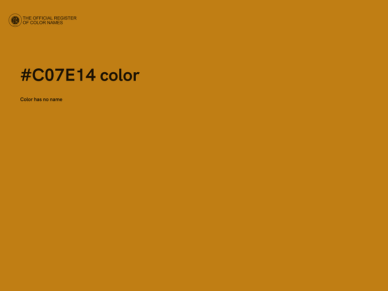 #C07E14 color image