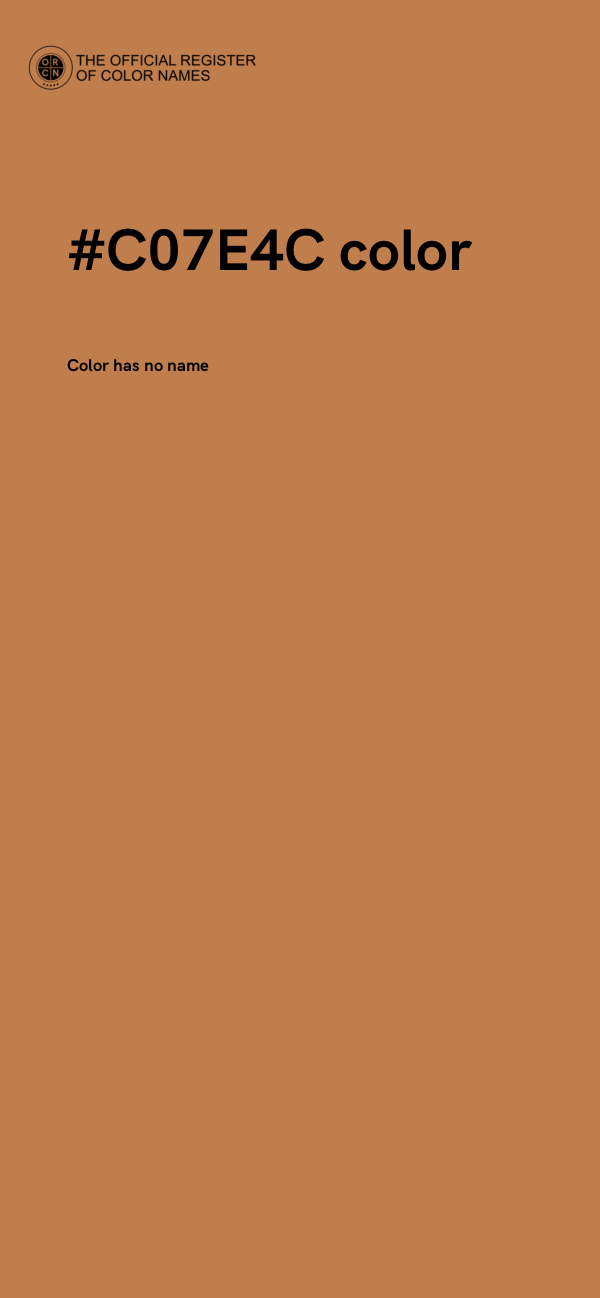 #C07E4C color image