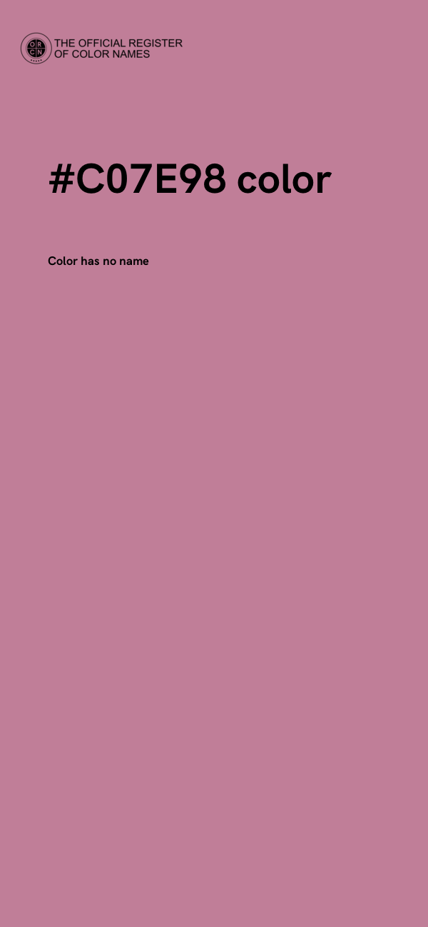 #C07E98 color image
