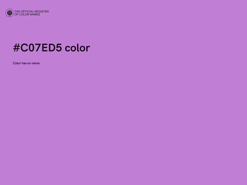 #C07ED5 color image