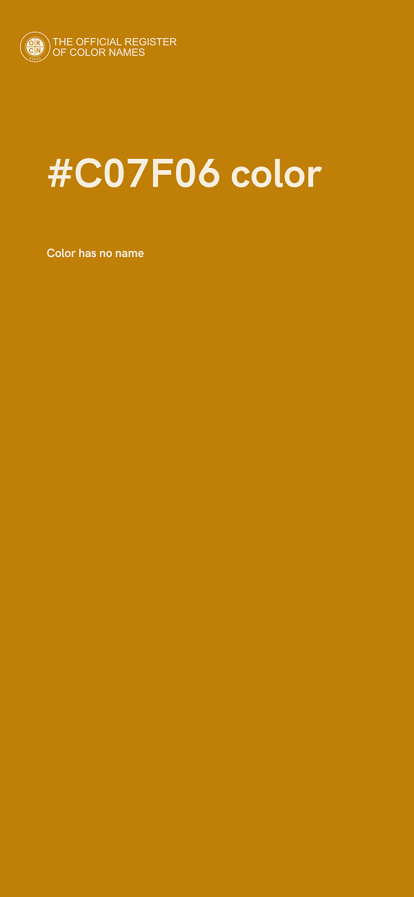 #C07F06 color image