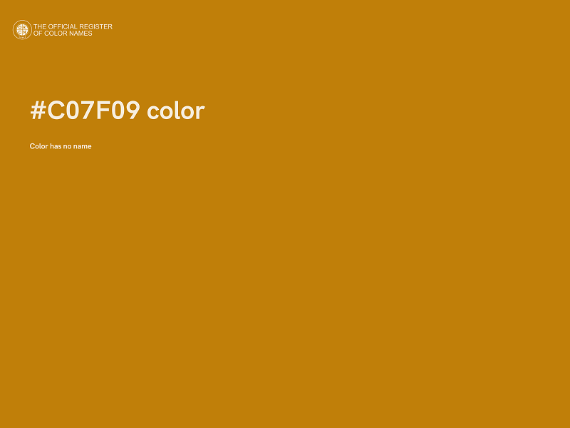 #C07F09 color image