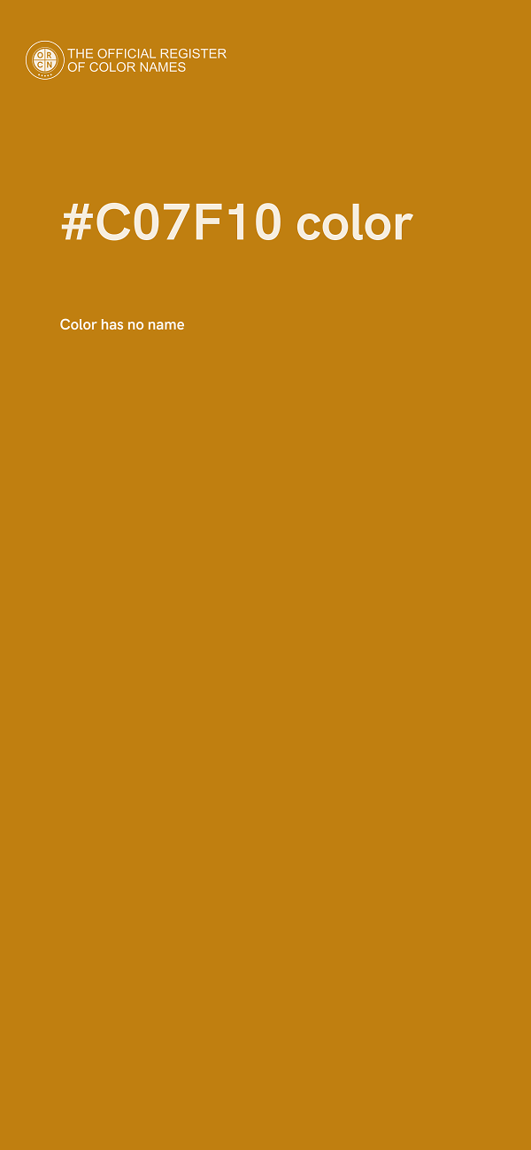 #C07F10 color image