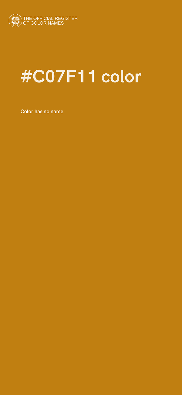 #C07F11 color image