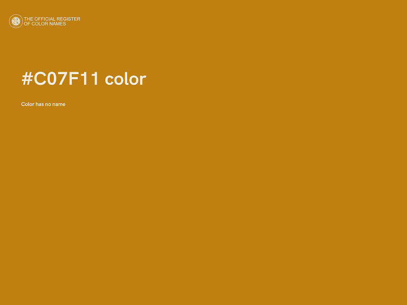 #C07F11 color image