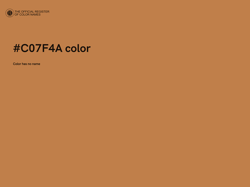 #C07F4A color image