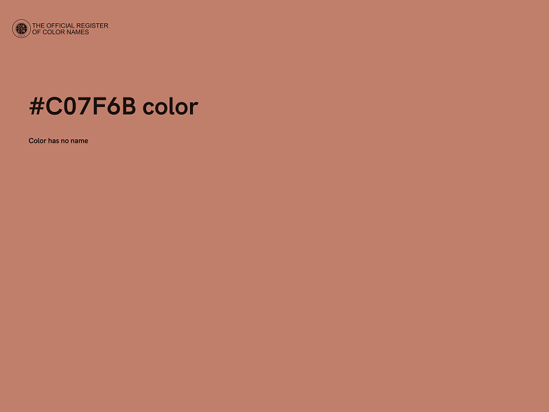 #C07F6B color image