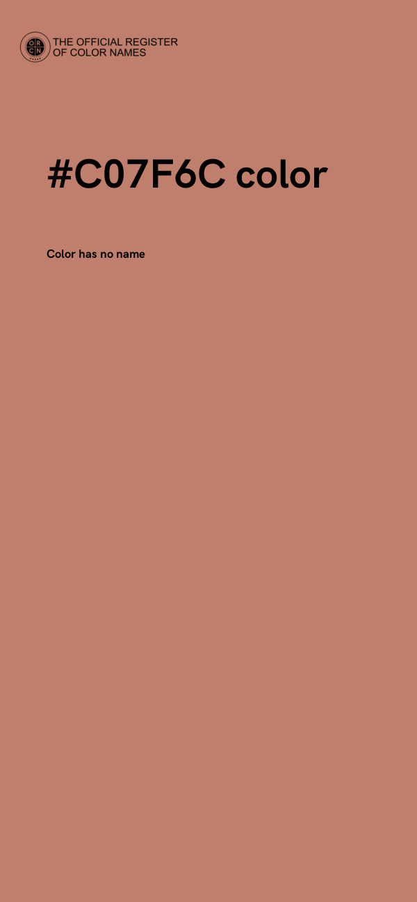 #C07F6C color image