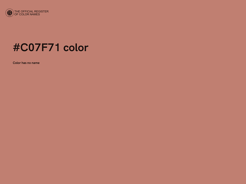 #C07F71 color image