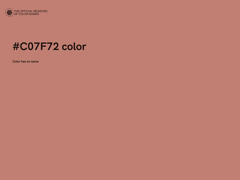 #C07F72 color image