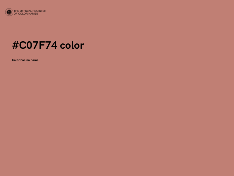 #C07F74 color image