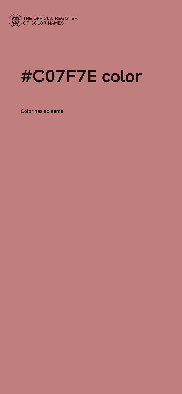 #C07F7E color image