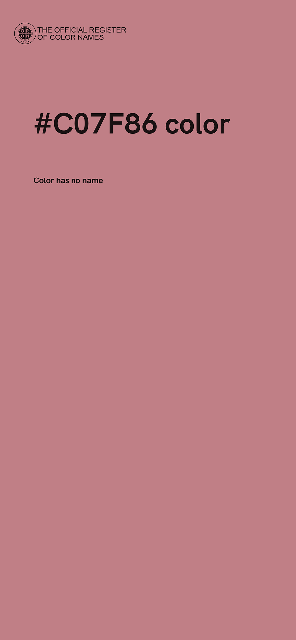 #C07F86 color image