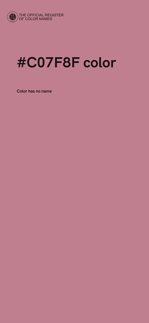 #C07F8F color image