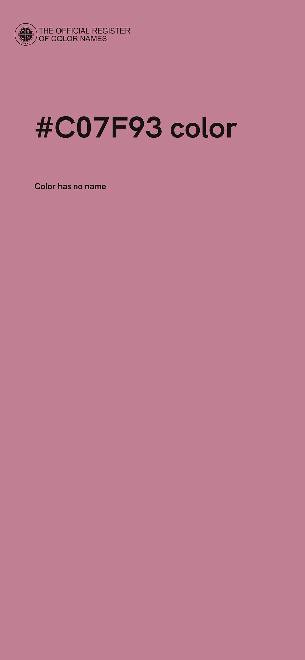 #C07F93 color image