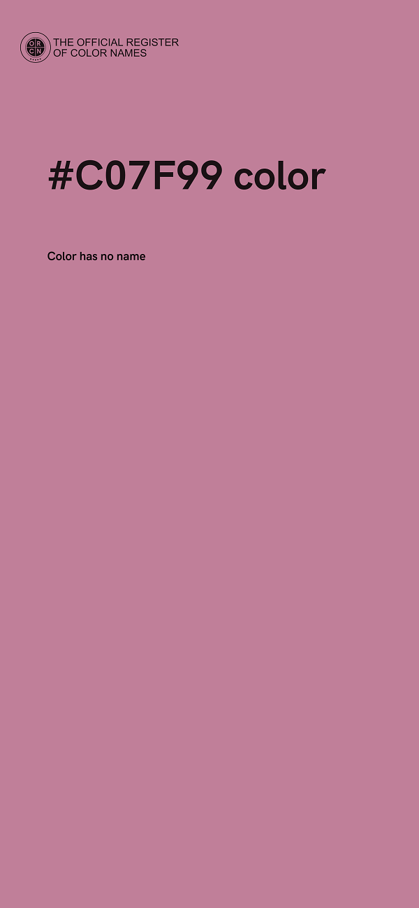 #C07F99 color image