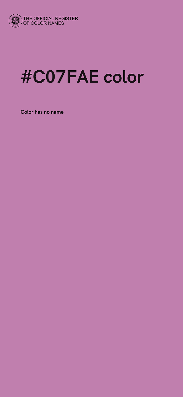 #C07FAE color image