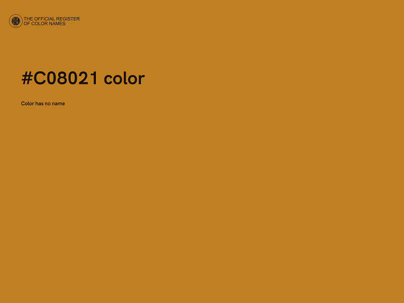 #C08021 color image