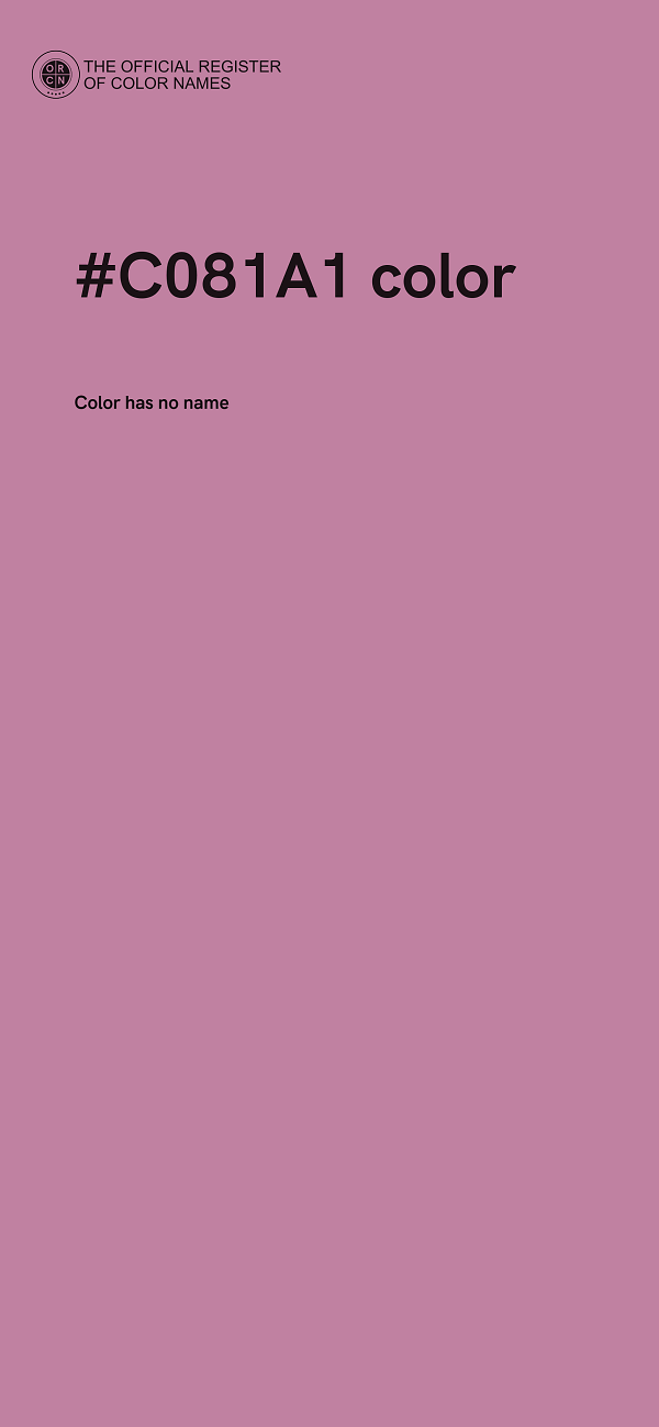 #C081A1 color image