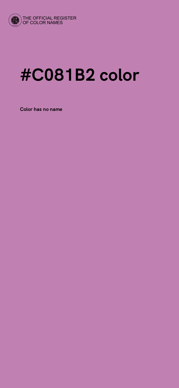 #C081B2 color image