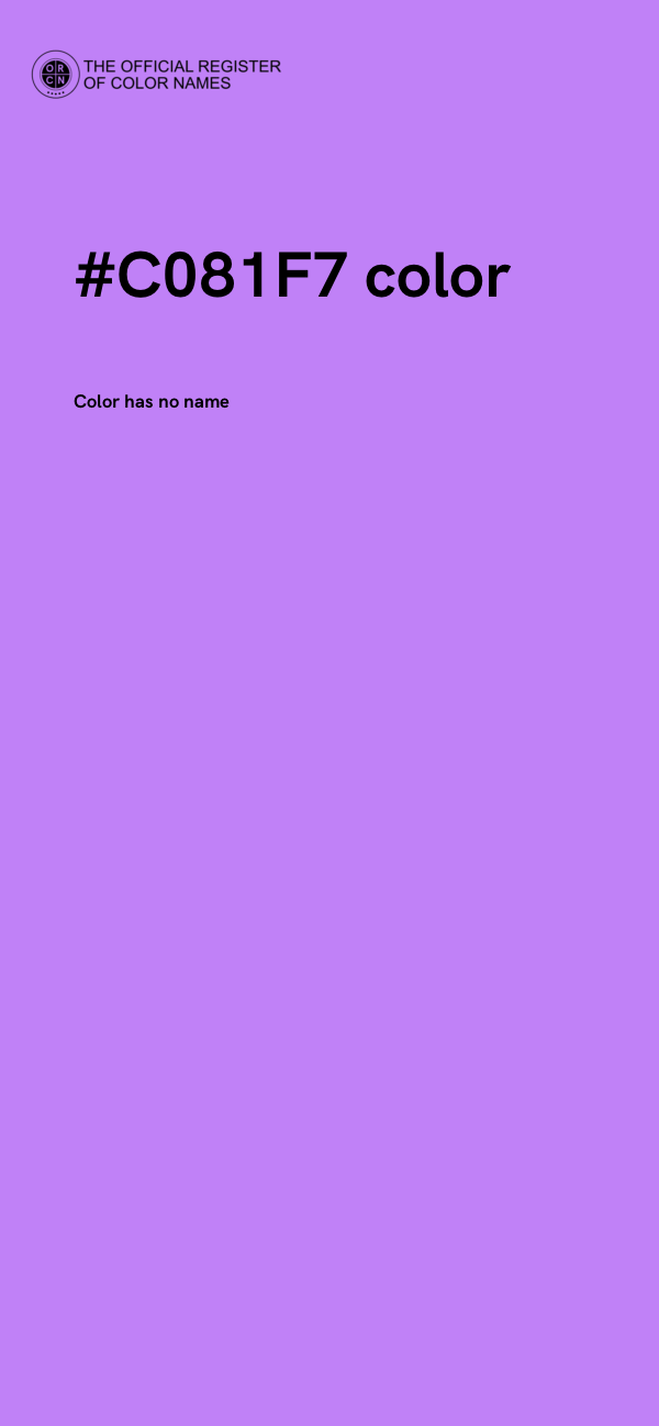 #C081F7 color image