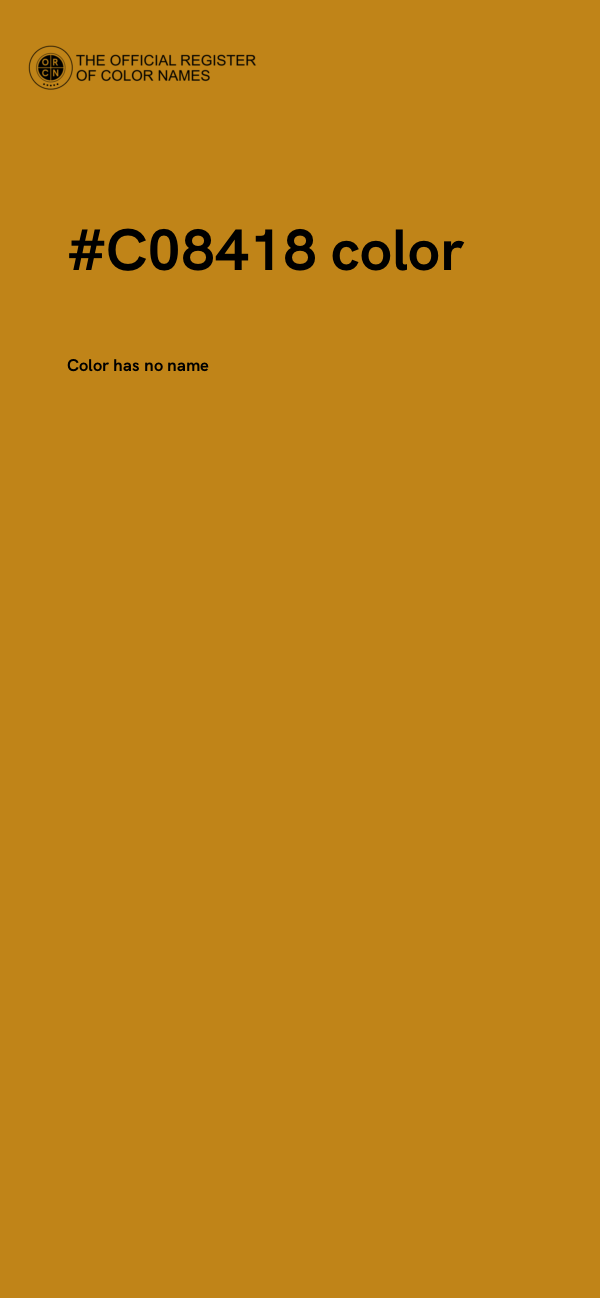 #C08418 color image