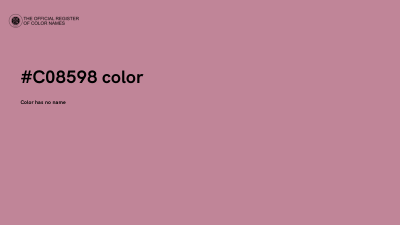 #C08598 color image