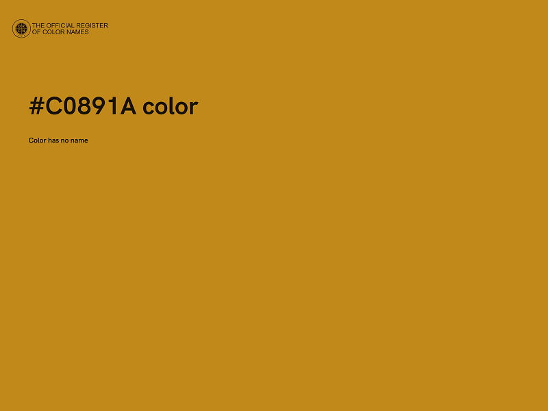 #C0891A color image