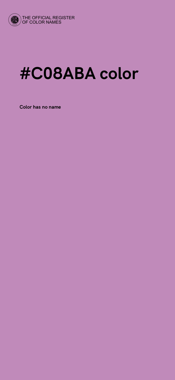 #C08ABA color image