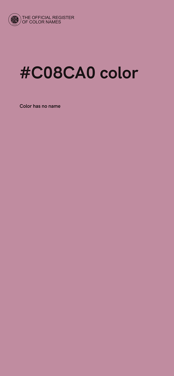 #C08CA0 color image