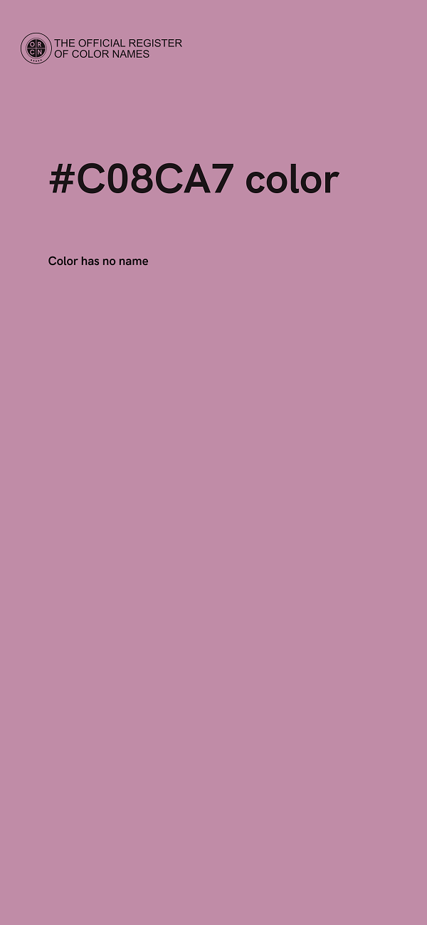 #C08CA7 color image