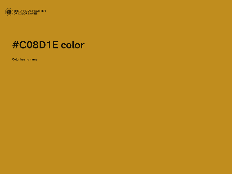 #C08D1E color image