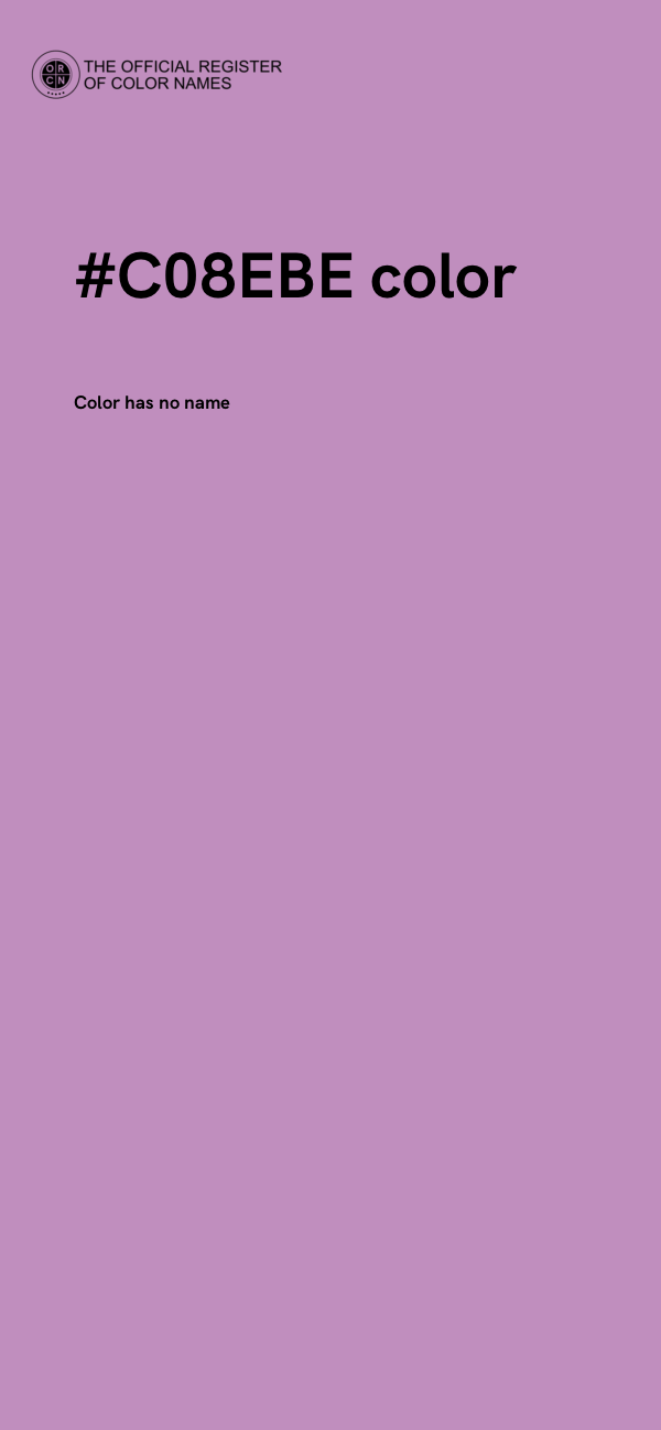 #C08EBE color image