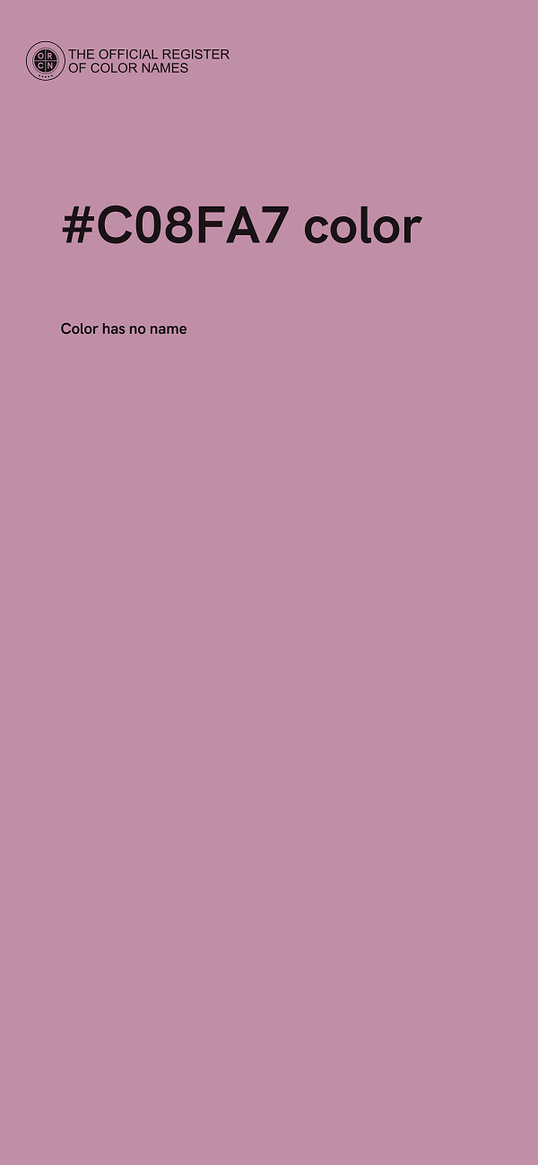 #C08FA7 color image