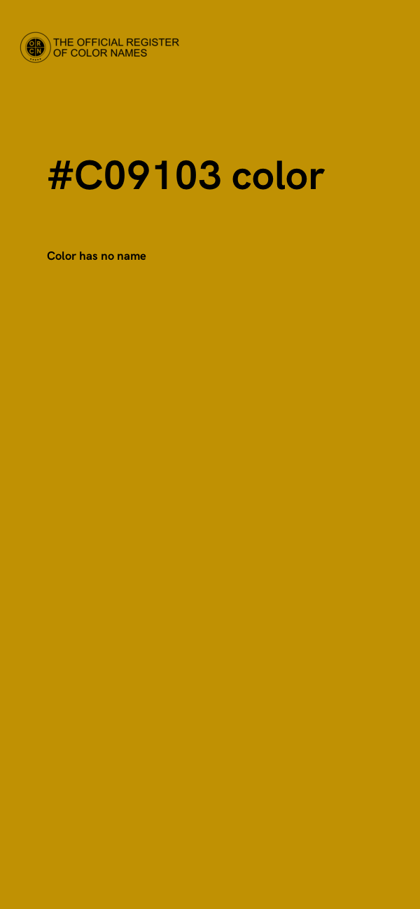 #C09103 color image