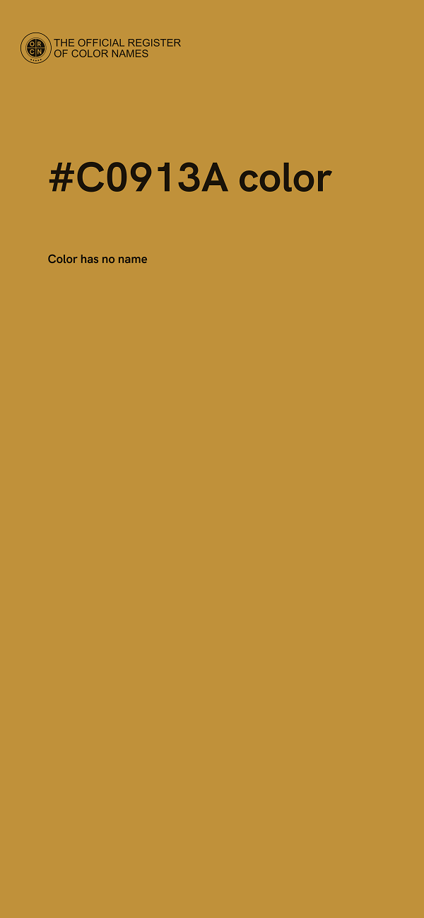 #C0913A color image