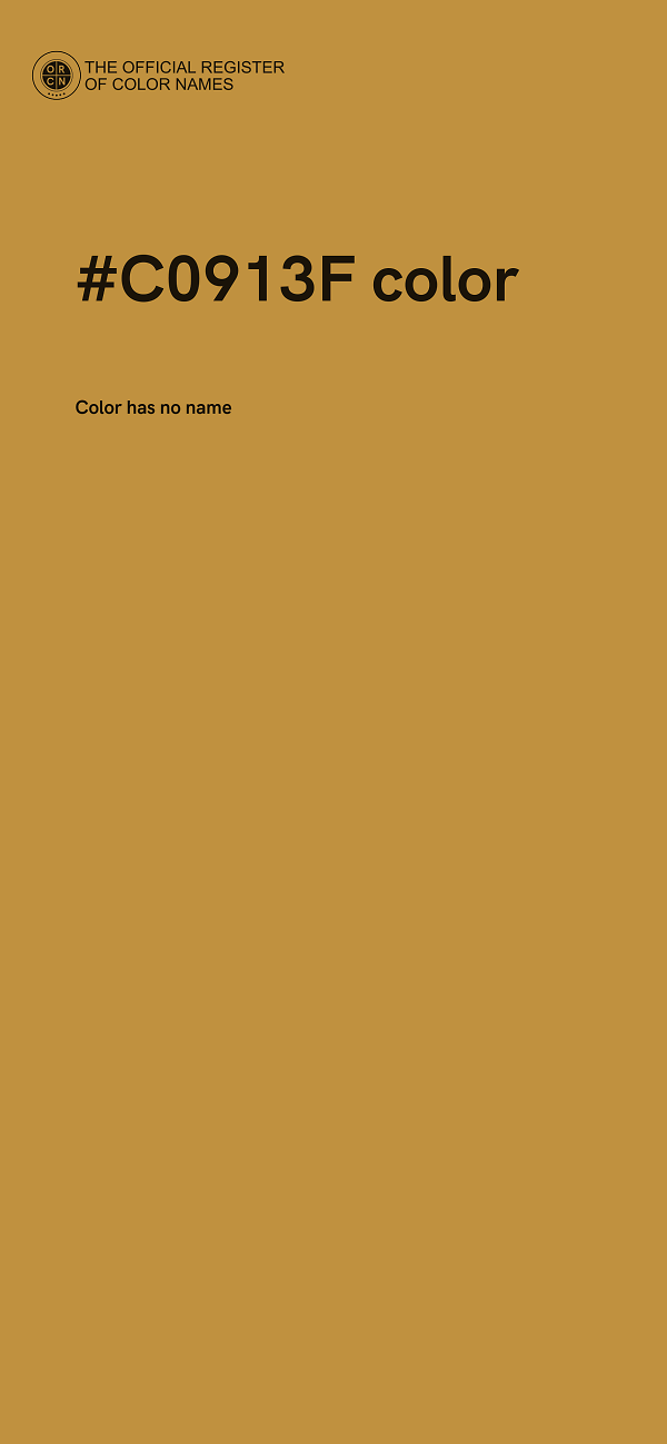 #C0913F color image