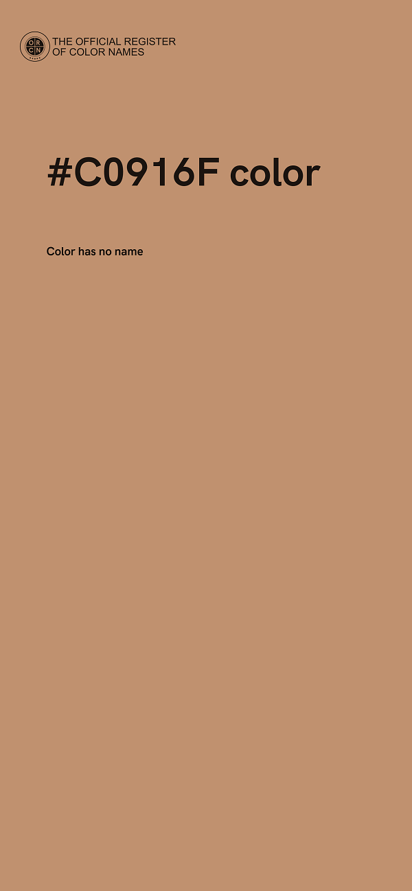 #C0916F color image