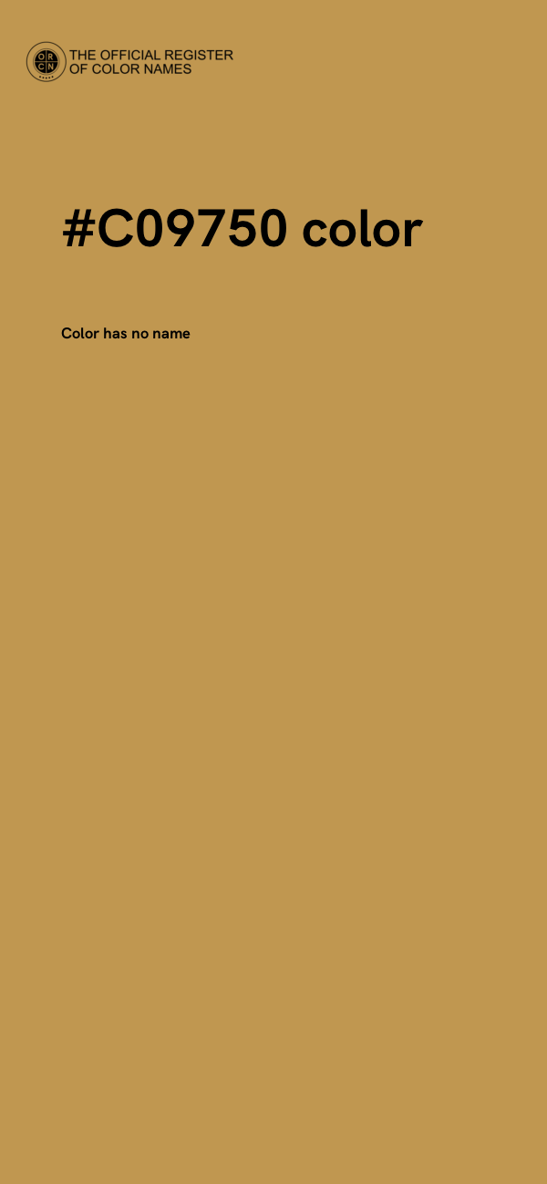 #C09750 color image