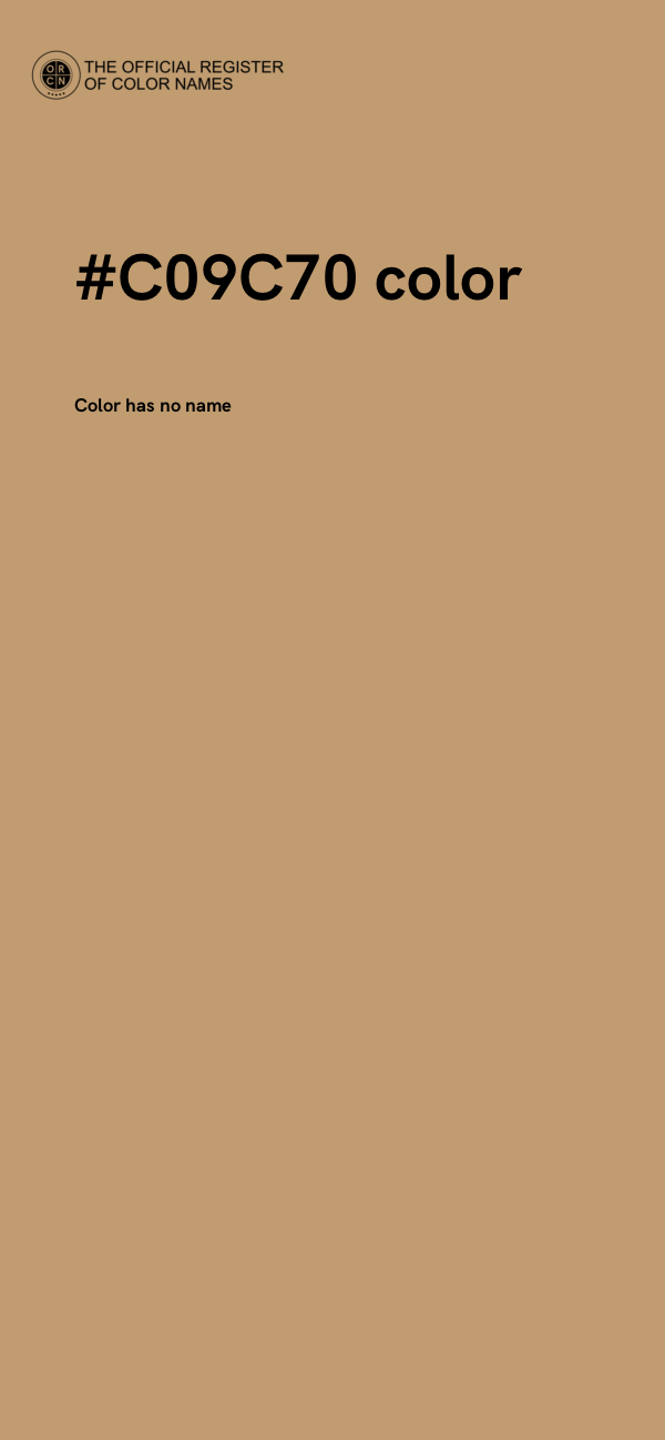 #C09C70 color image