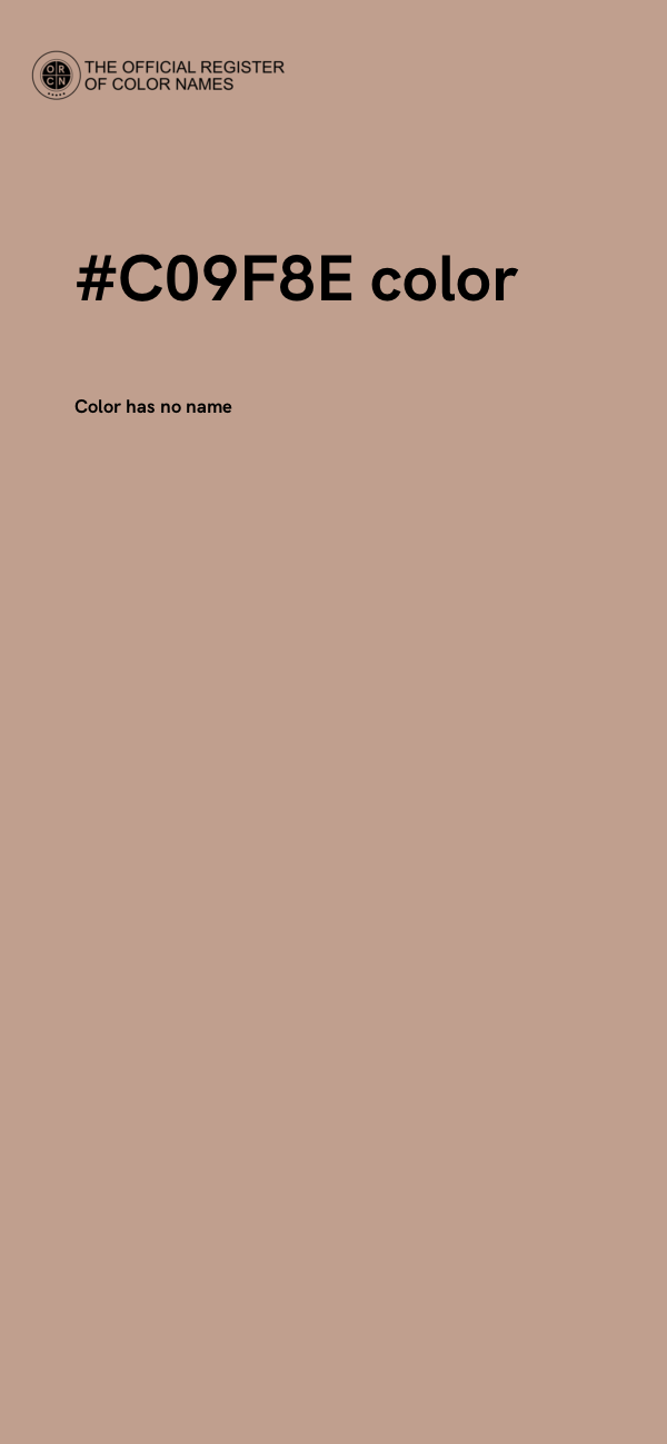 #C09F8E color image