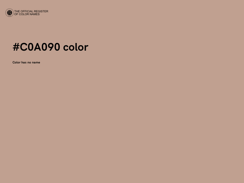 #C0A090 color image