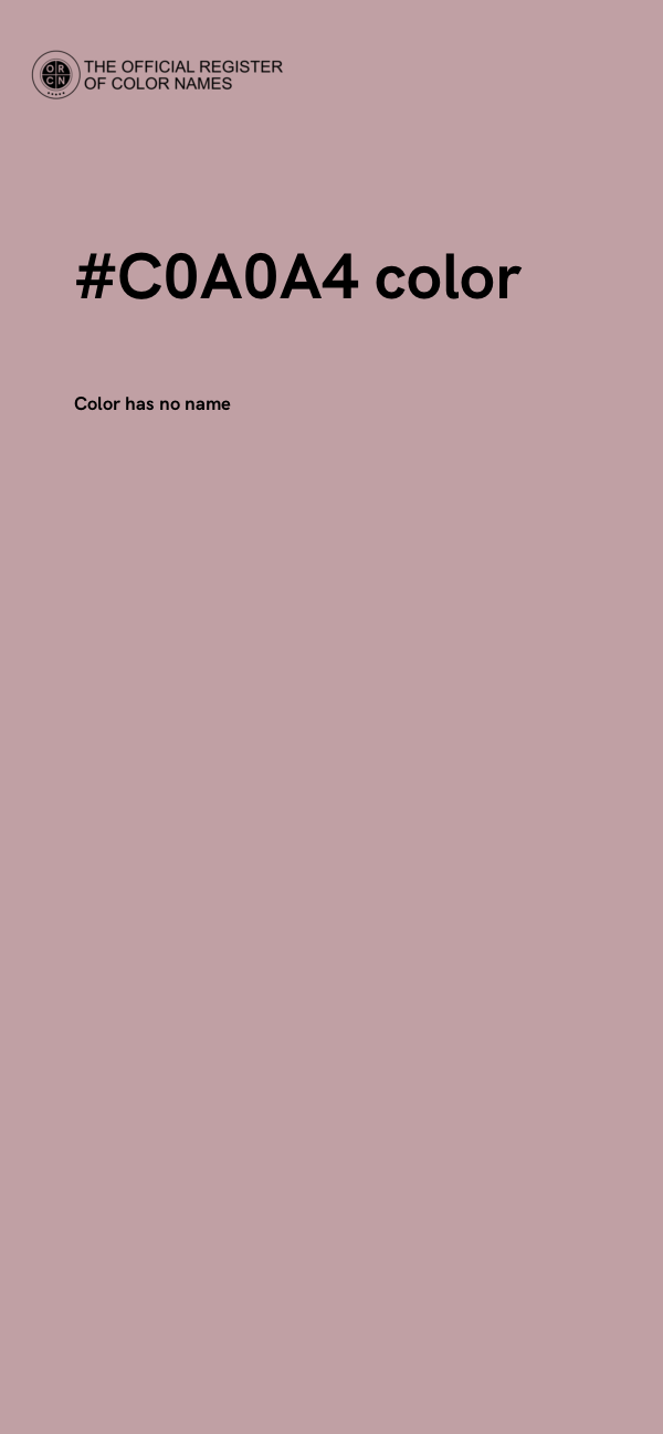 #C0A0A4 color image