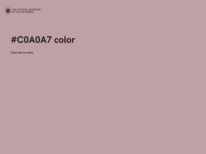 #C0A0A7 color image