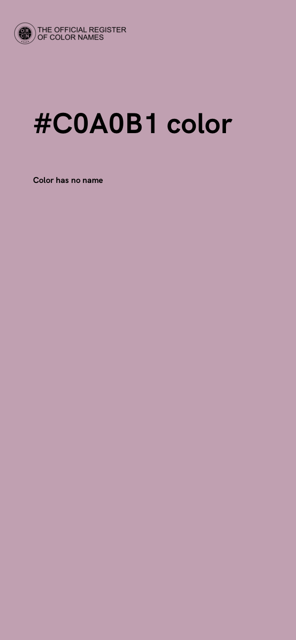#C0A0B1 color image