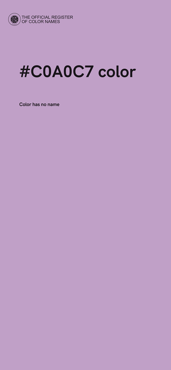 #C0A0C7 color image