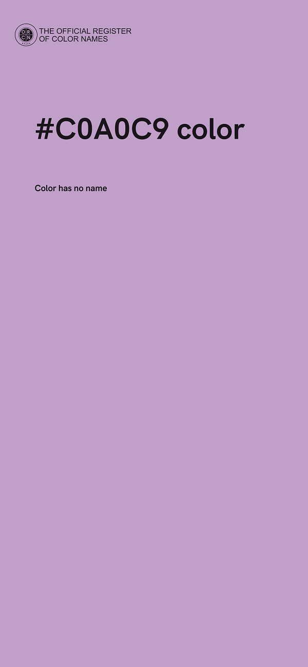 #C0A0C9 color image