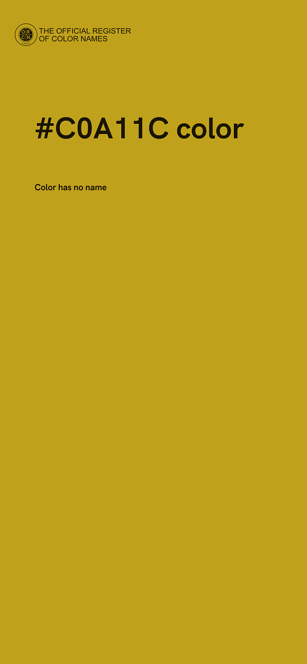 #C0A11C color image